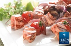 Huon Honey Lime BBQ Salmon Kebabs